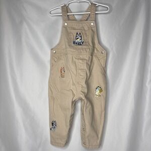 Bluey Boys 24 Month Tan Character Casual Pant Overall Snap Closure